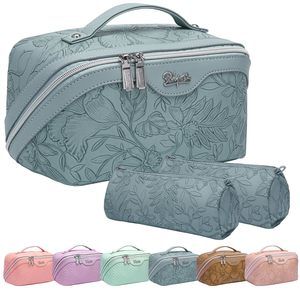 Travel Makeup Bags Cosmetic Organizer Bag: 3-set Large Capacity Make Up Bag -🙊